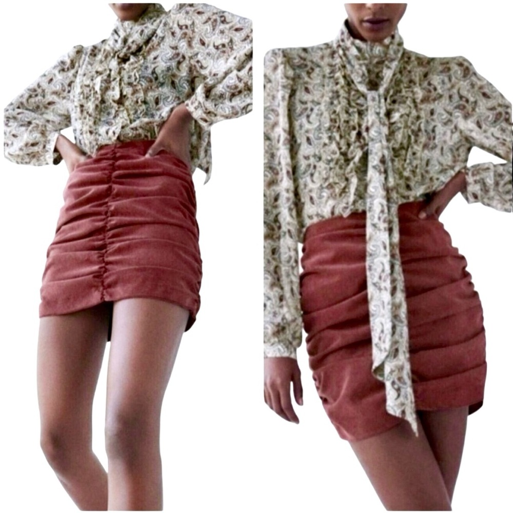 Zara Corduroy Mini Skirt